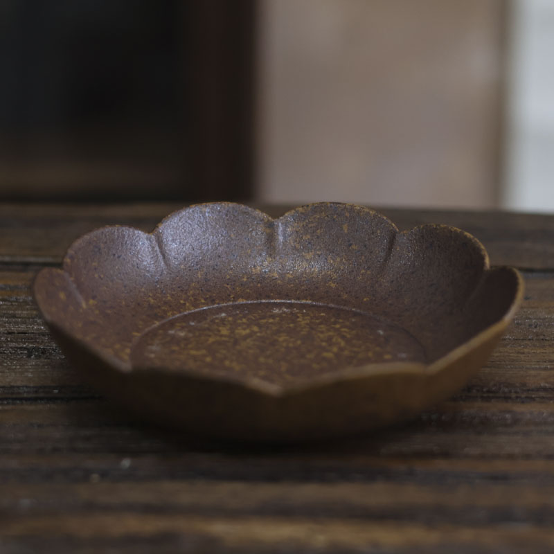 【所谓】灰念酱釉泡茶梅落壶承J22（Q2427）
