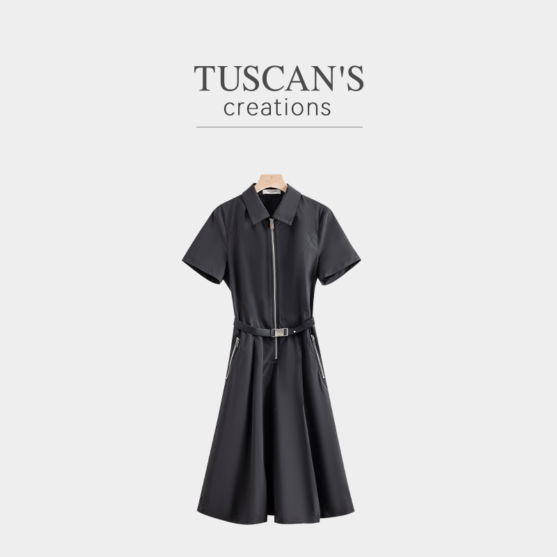 403TUSCAN'S CREATIONS春夏新款百搭通勤梭织连衣裙时代双鱼