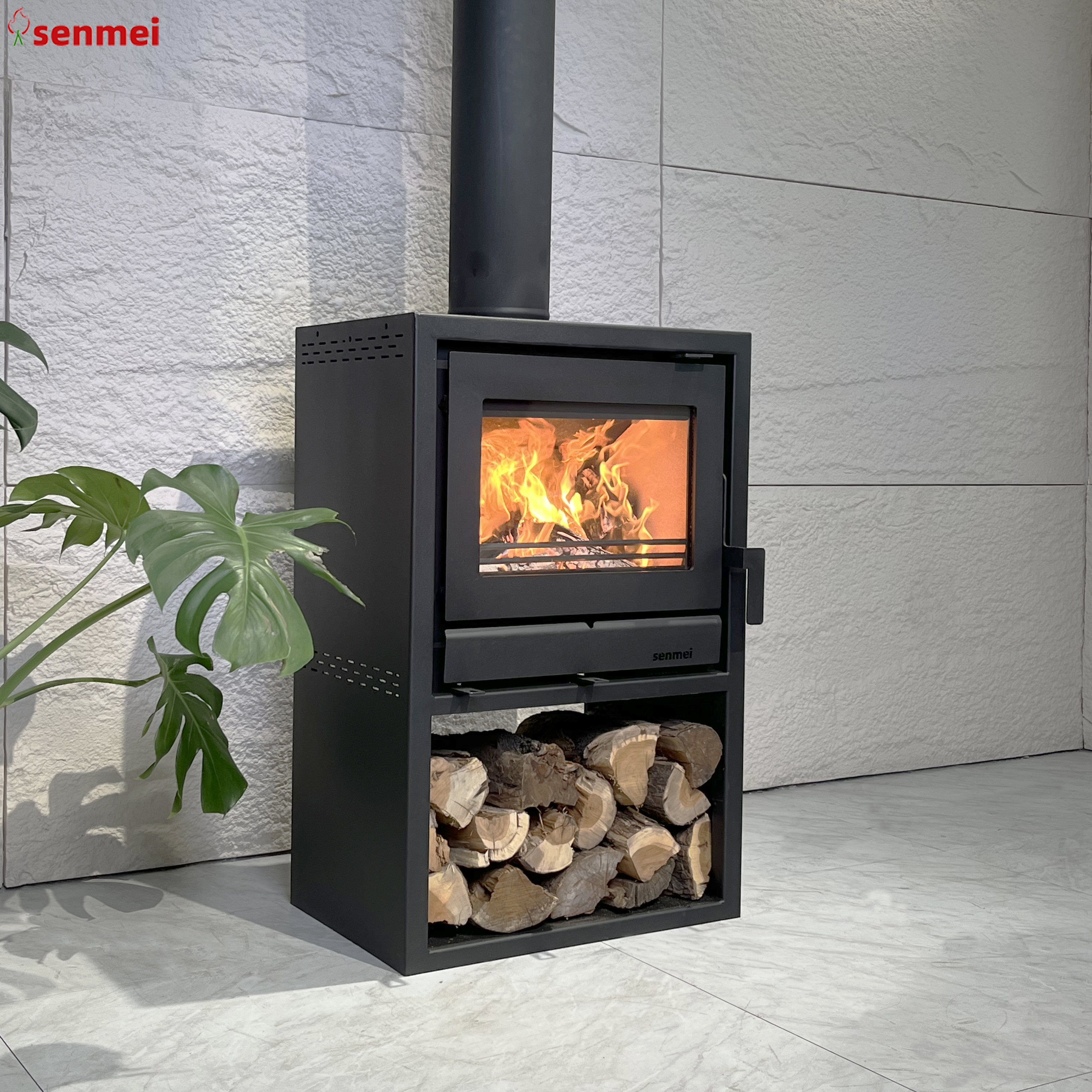 senmei IMX2550-750欧式复古真火壁炉燃木取暖家用