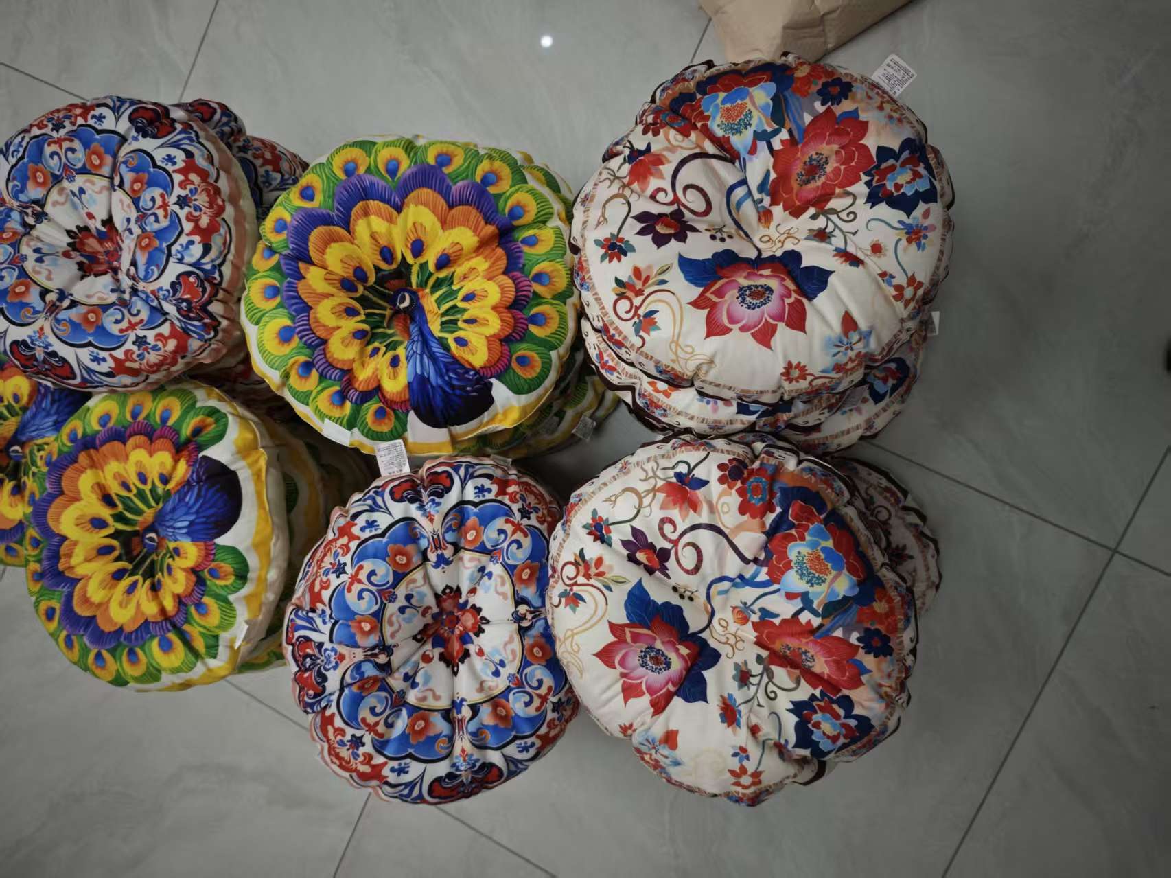 【专享】圆形坐垫加厚家用复古民族风创意不挑花色介意勿拍