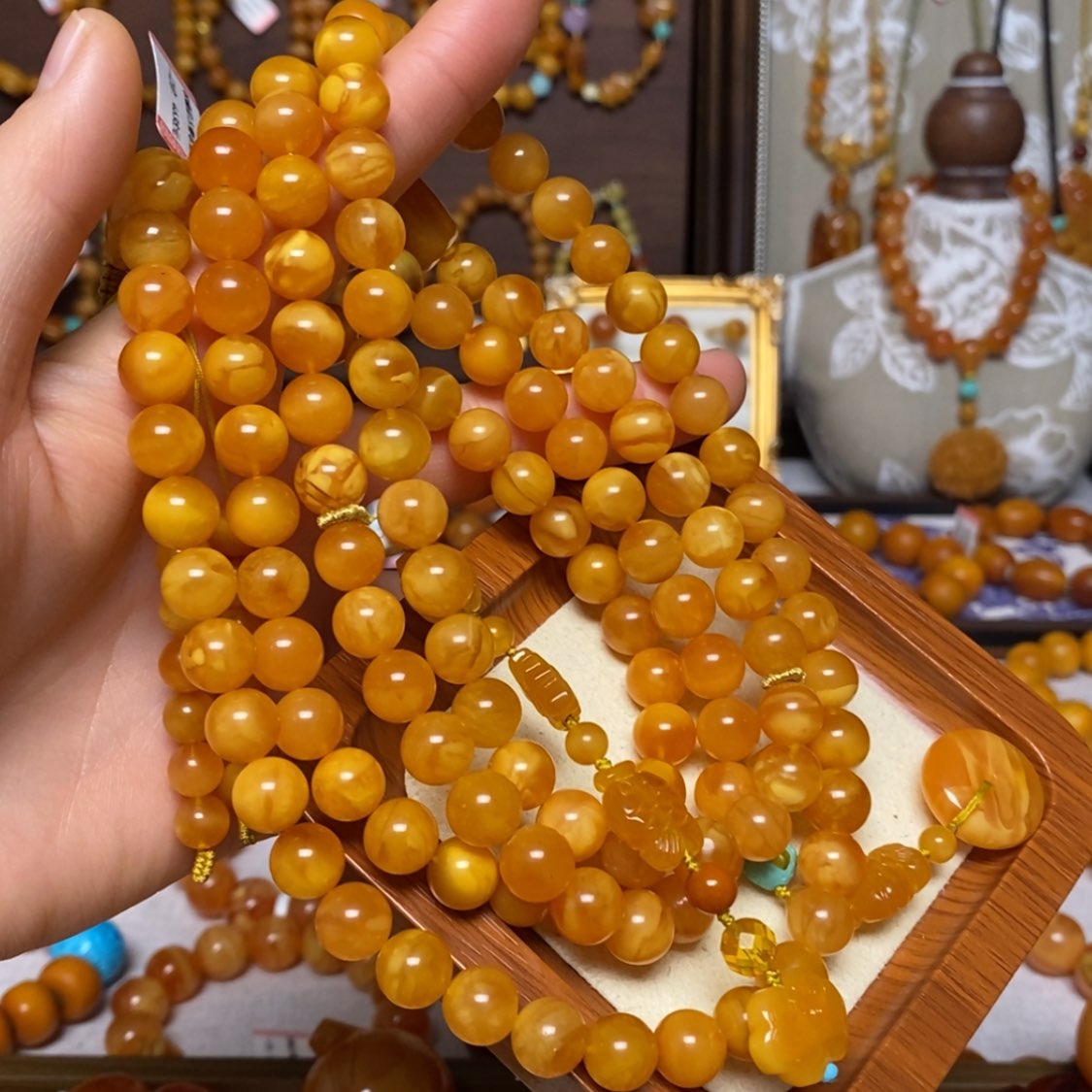 【闪购商品】蜜蜡颈饰未镶嵌项链