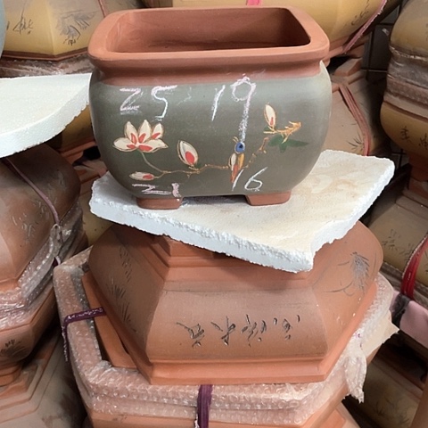 紫砂花盆四方盆一个