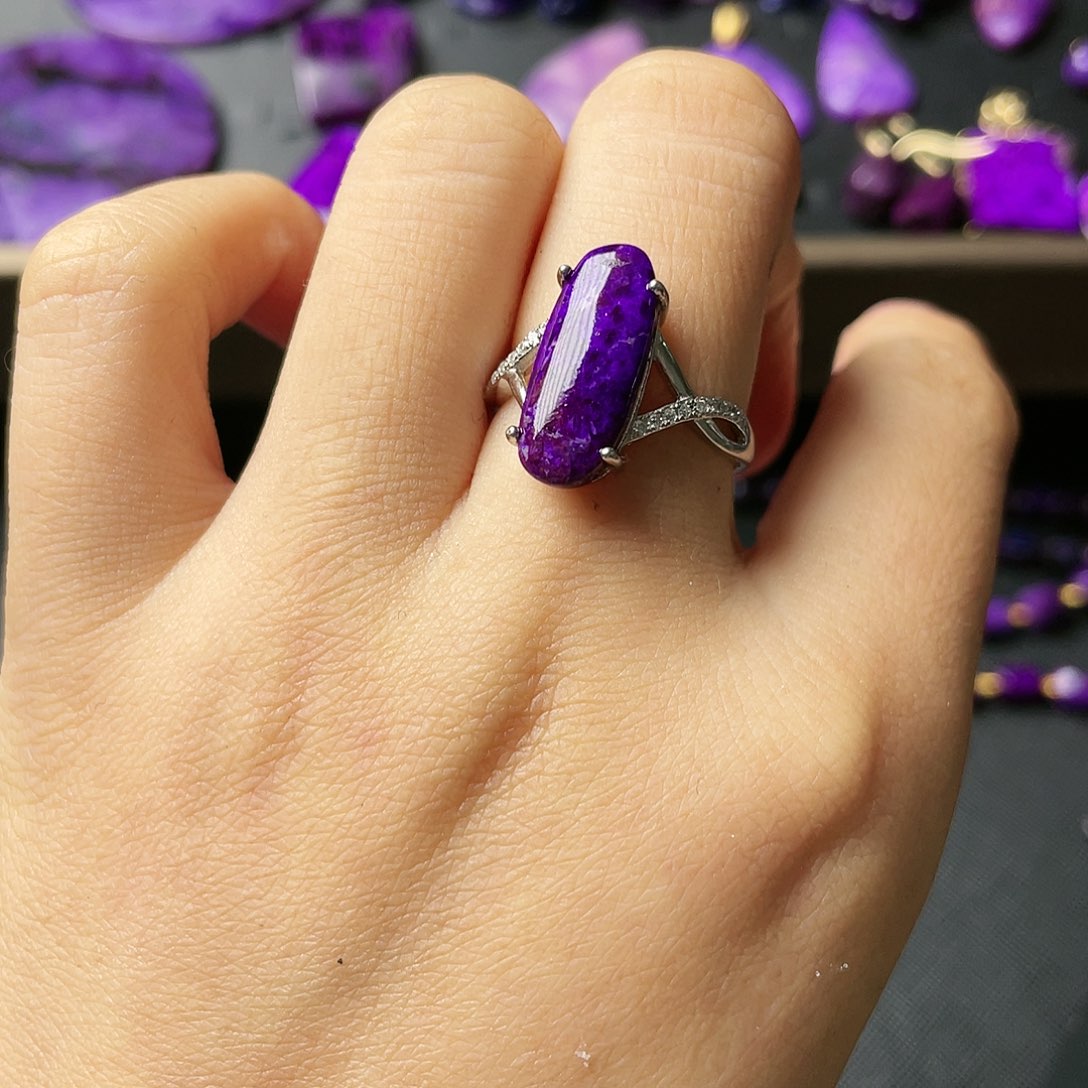 苏纪石（舒俱来）戒指银S925镶嵌