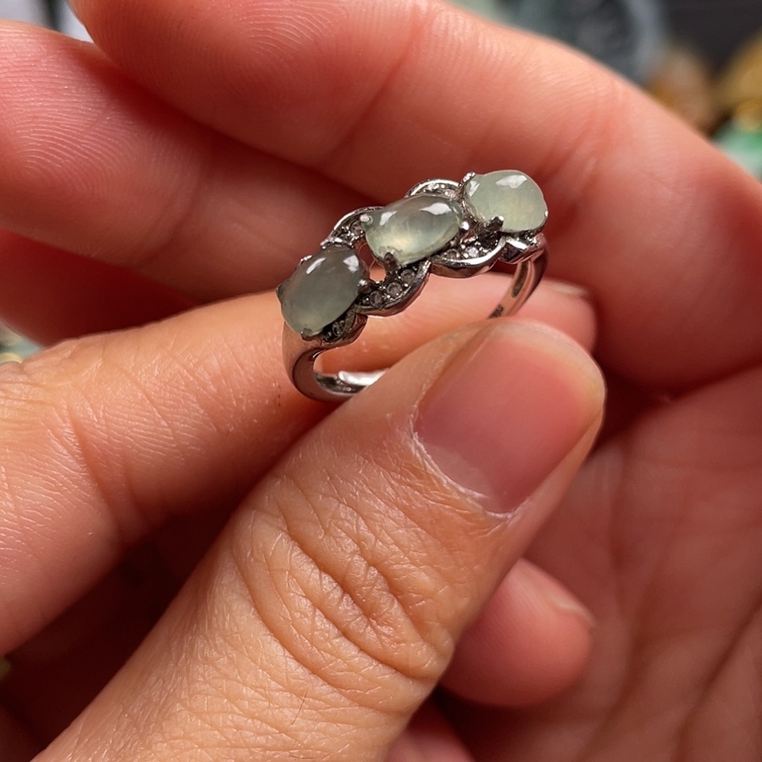 翡翠银S925镶嵌吊坠(不含链)