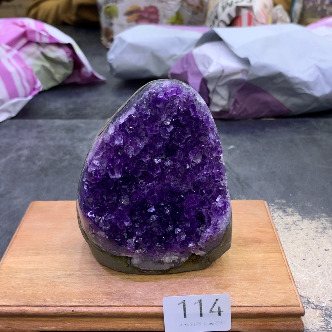 水晶摆件未镶嵌紫晶114