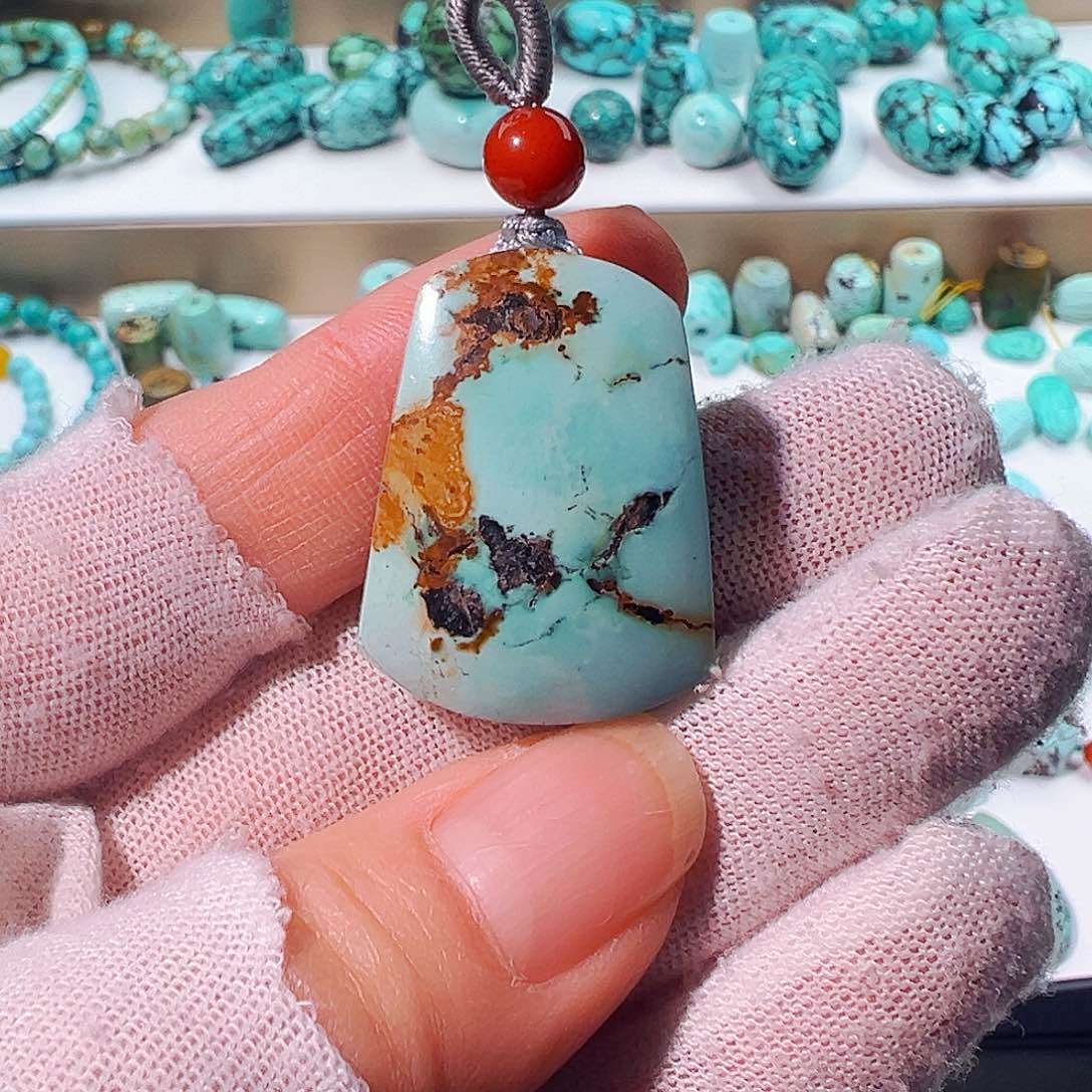 绿松石无事牌未镶嵌