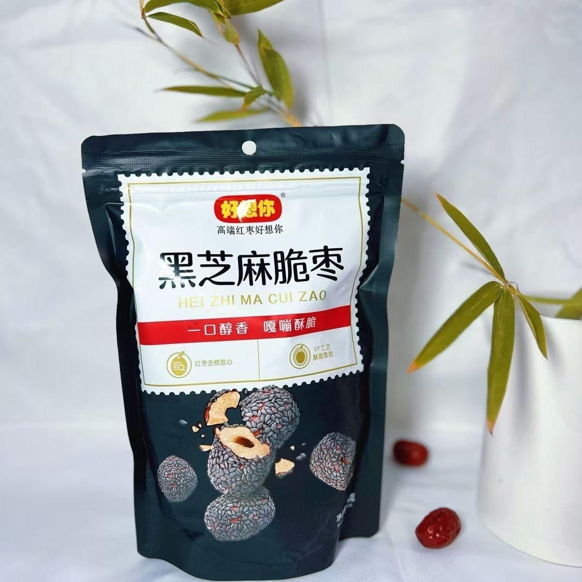 好想你108g黑芝麻脆枣醇香嘎嘣酥独立包装健康零食