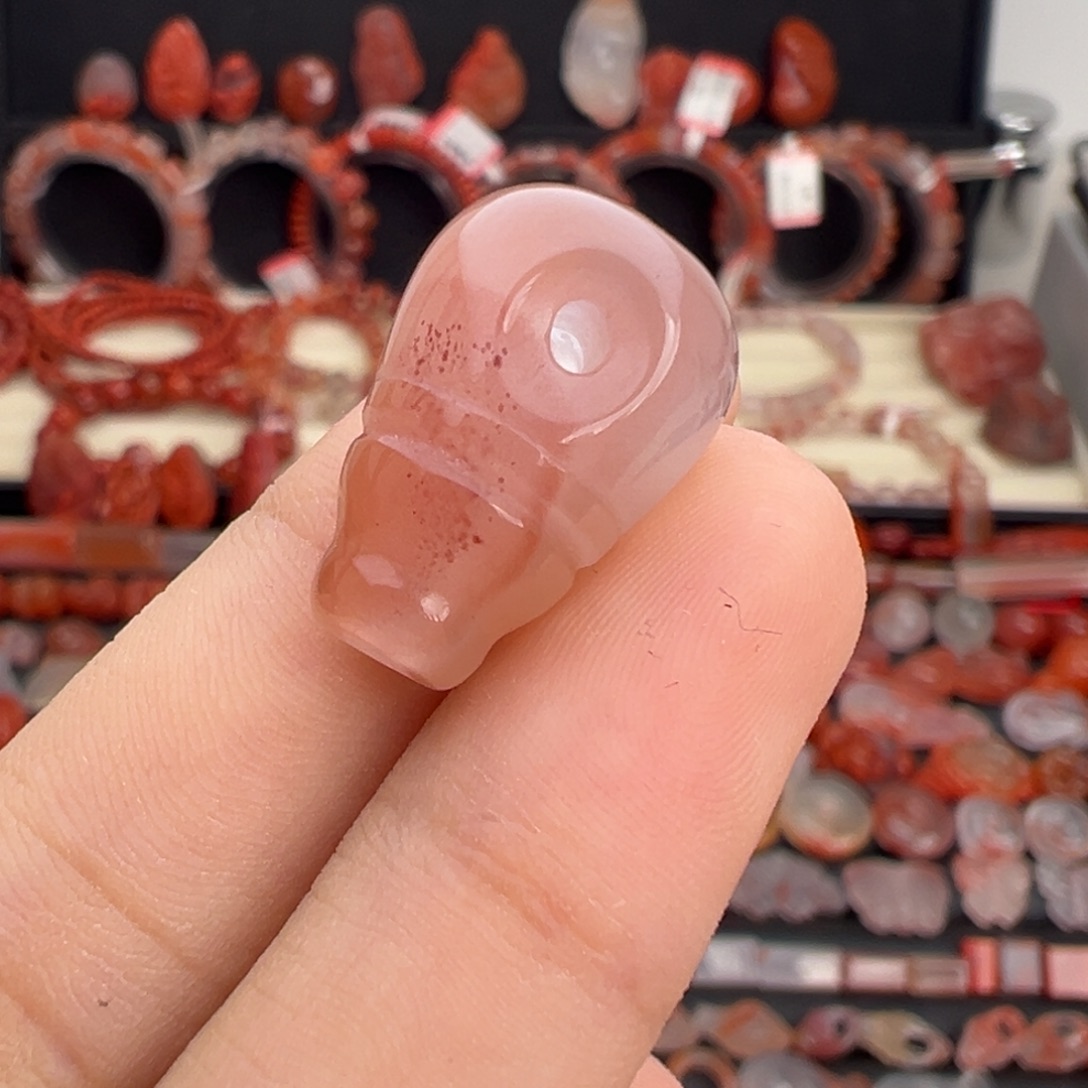 南红玛瑙未镶嵌颈饰三通