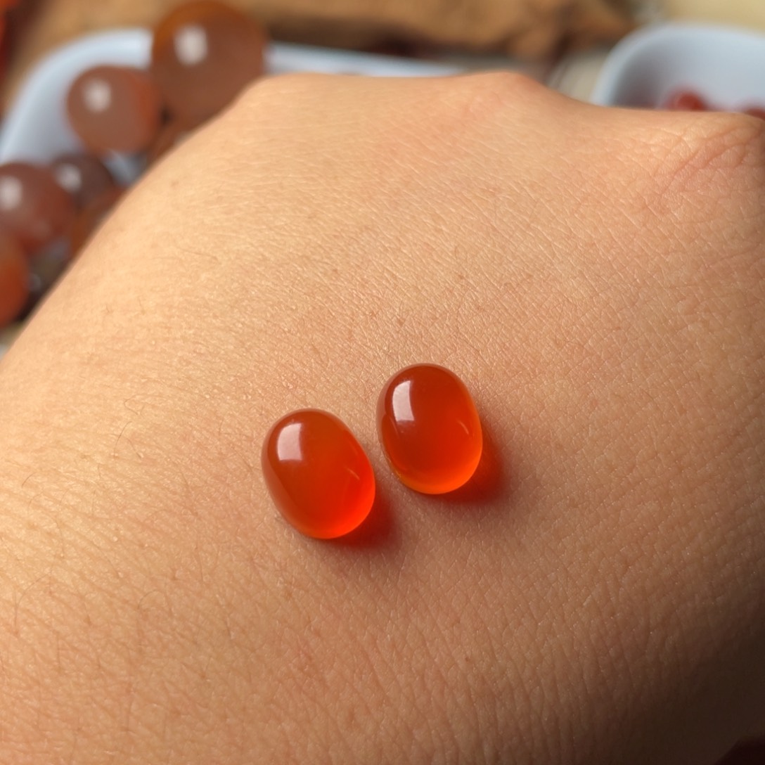 南红玛瑙项链未镶嵌淡**空