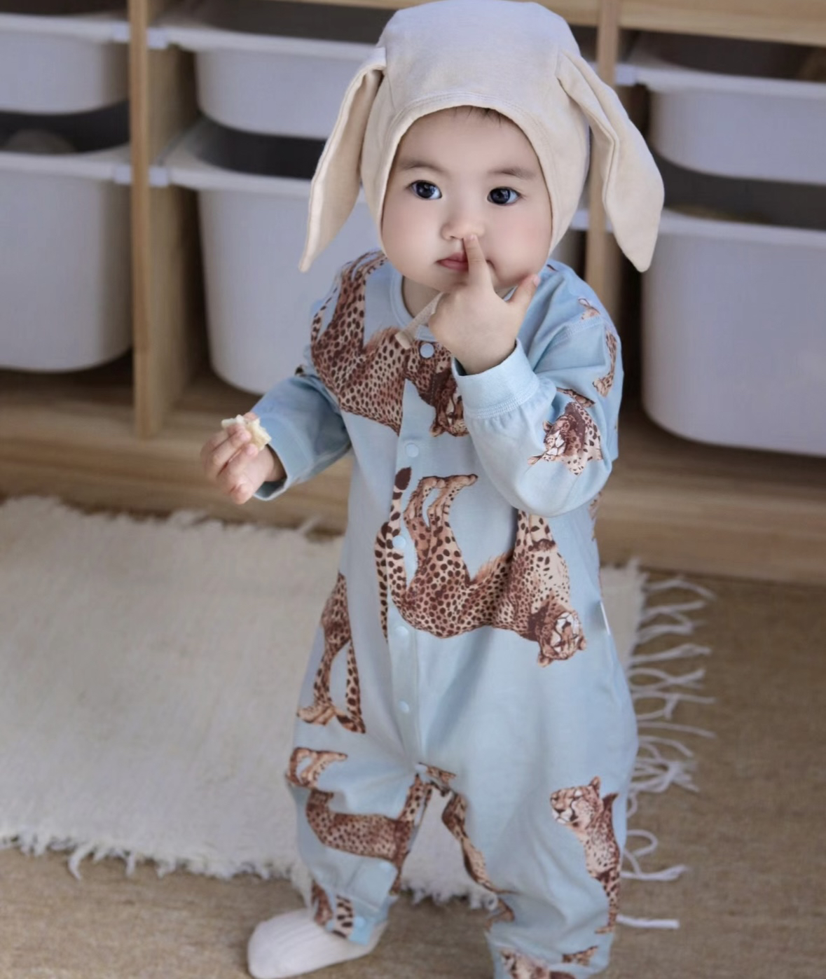 宝宝经典格子渔夫帽