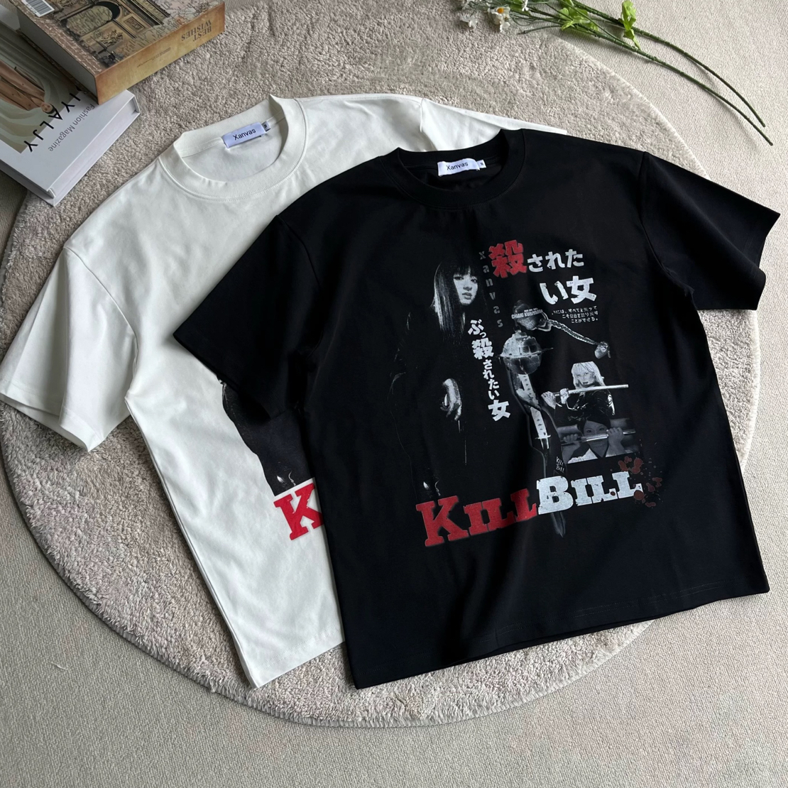 Xanvas杀死比尔栗山千明索罗娜印花短袖t恤夏季tee