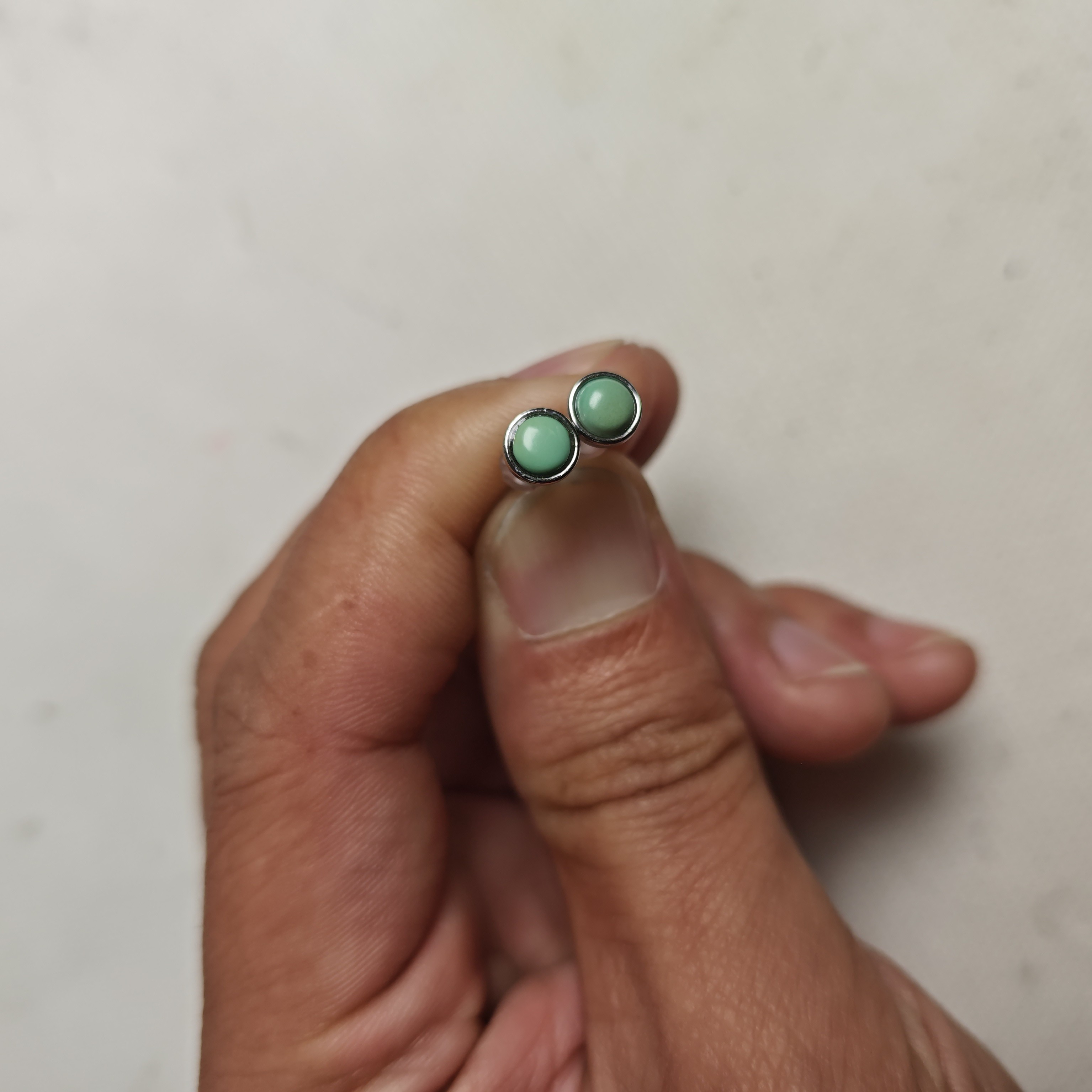 看上直接拍付款发货，精品高瓷绿料耳饰耳钉（6mm）