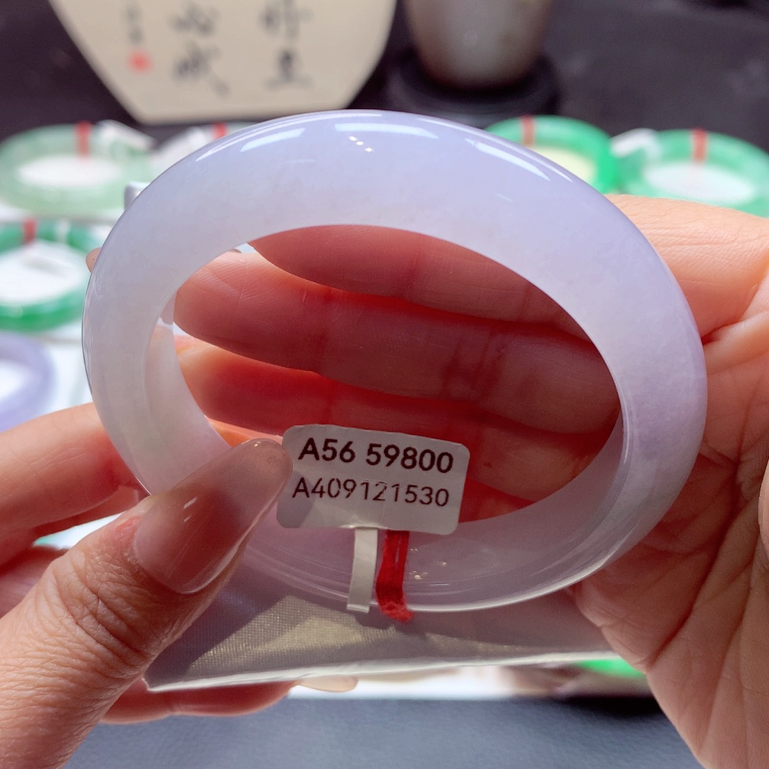 翡翠手镯未镶嵌正圈56.5（37号）89