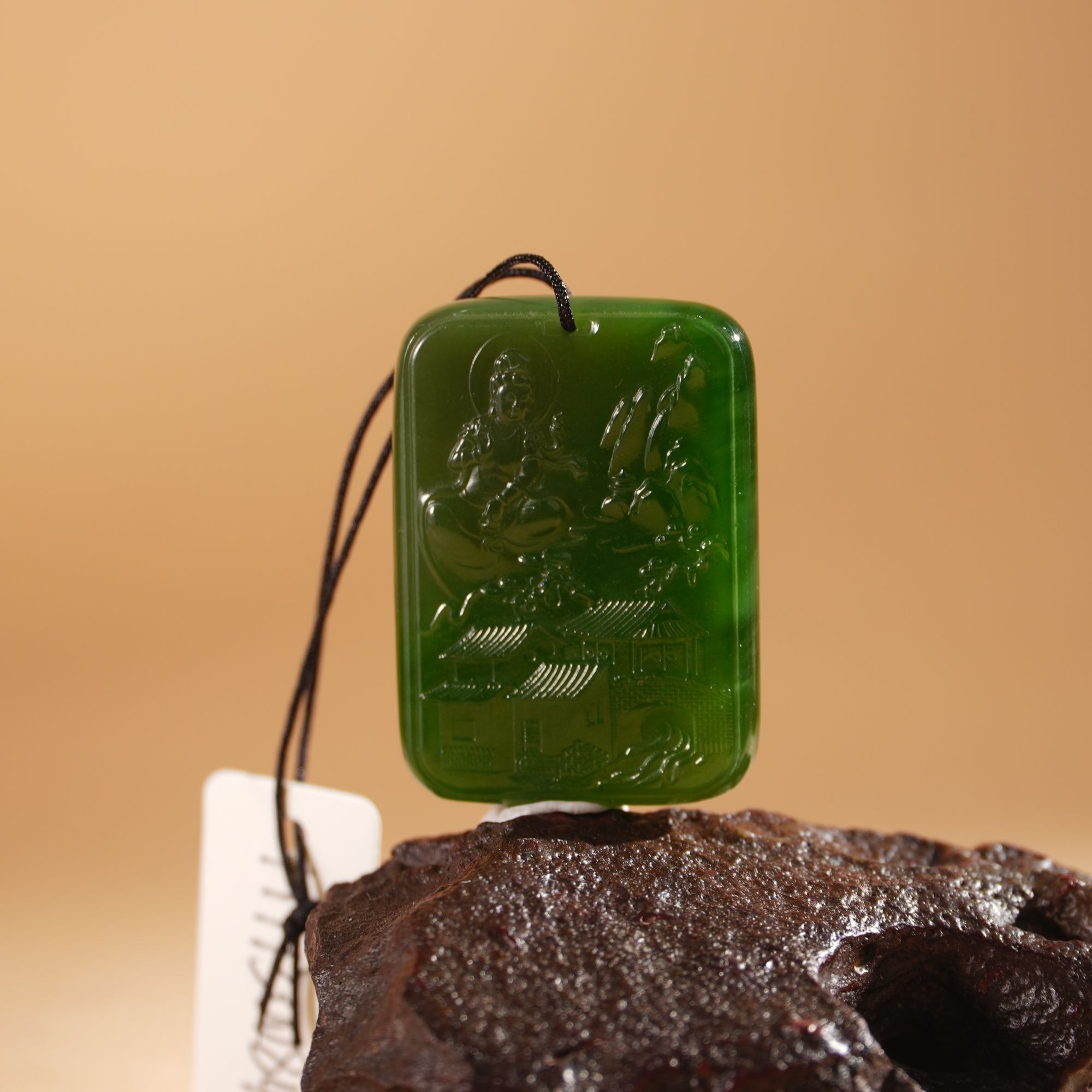 HT130084和田玉碧玉吊坠