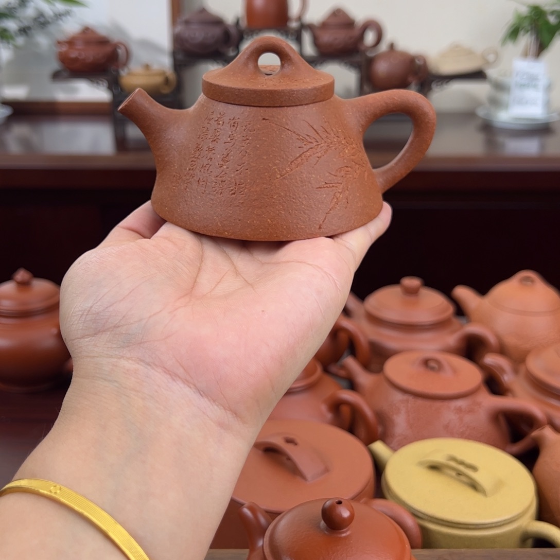 茶壶紫砂黄降坡霸王石瓢120cc