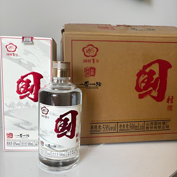 国邨国村1号清香型白酒53度*1瓶500ml礼盒装优选粮食酒宴请