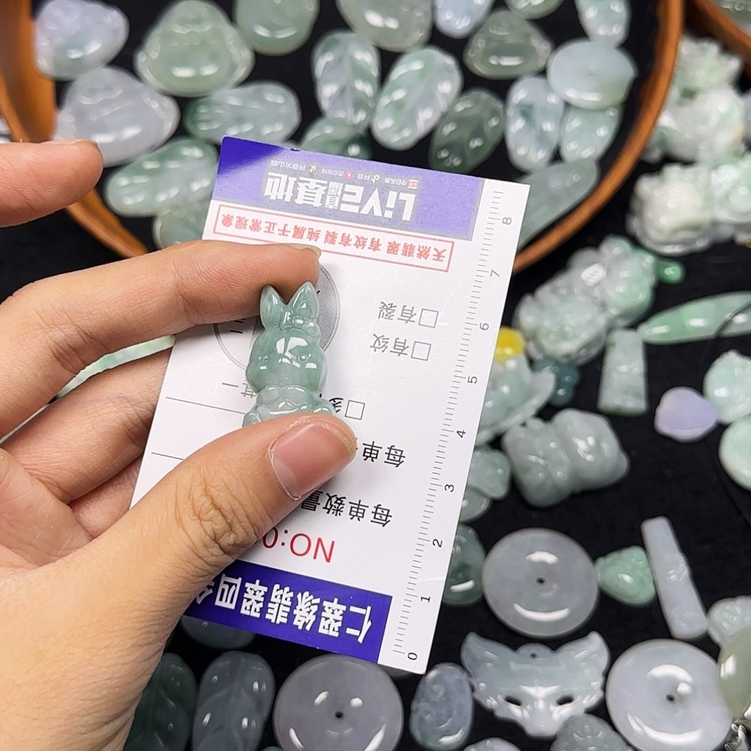 翡翠未镶嵌颈饰fc