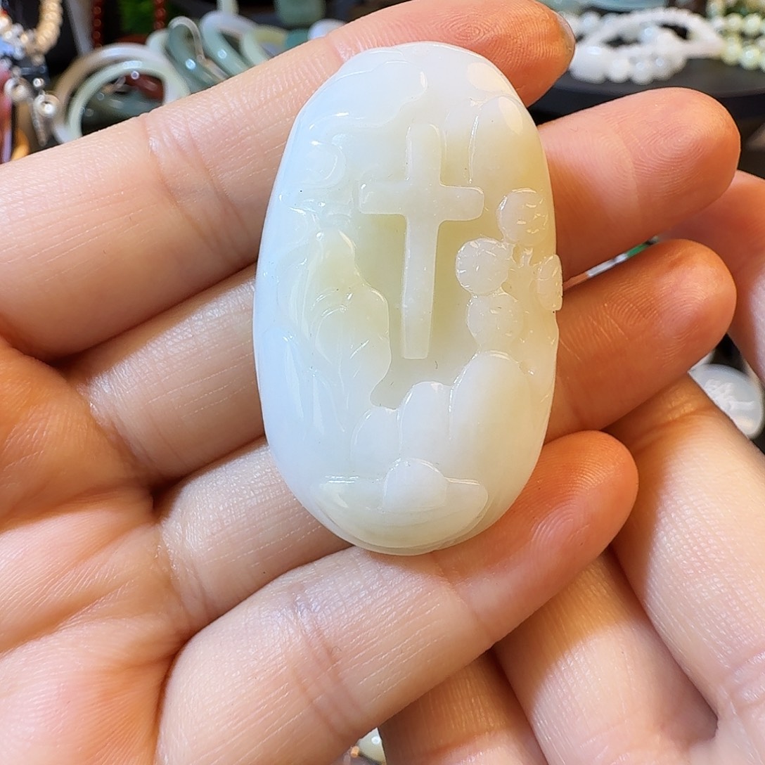 和田玉未镶嵌颈饰