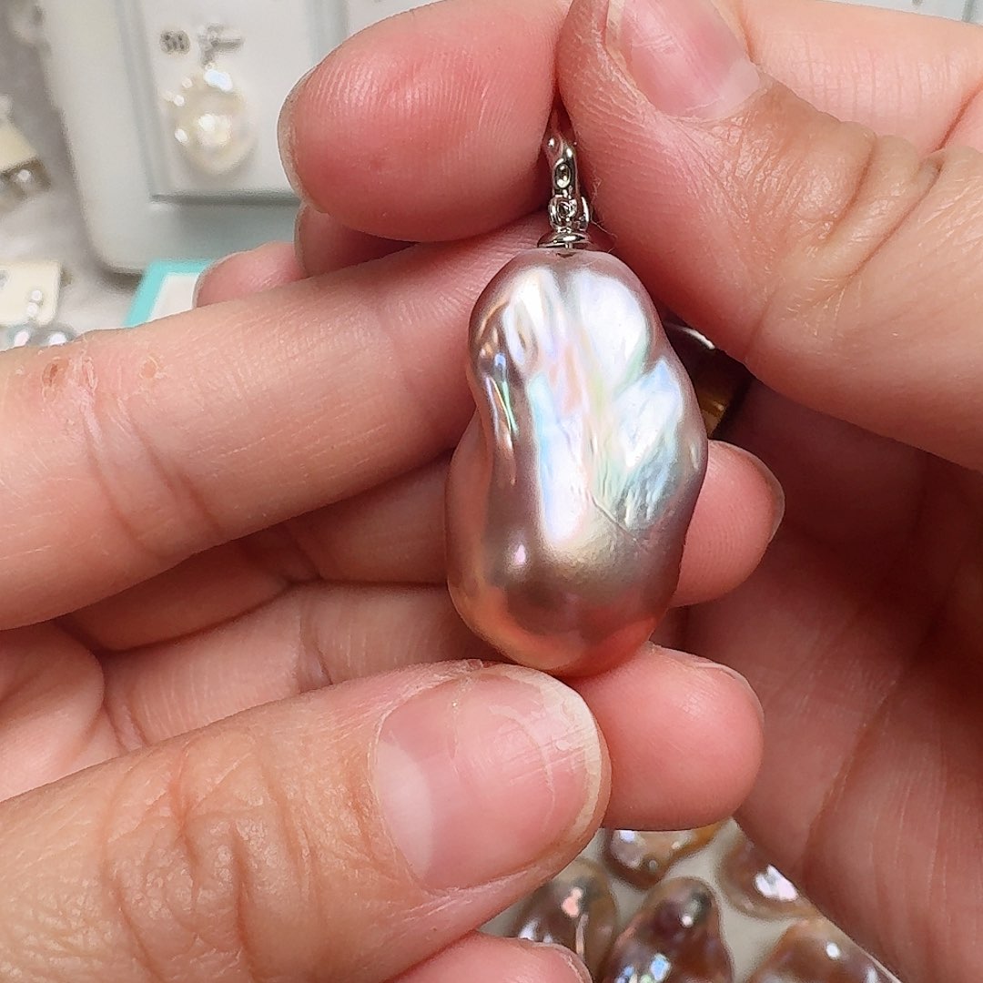 淡水珍珠颈饰银S925镶嵌