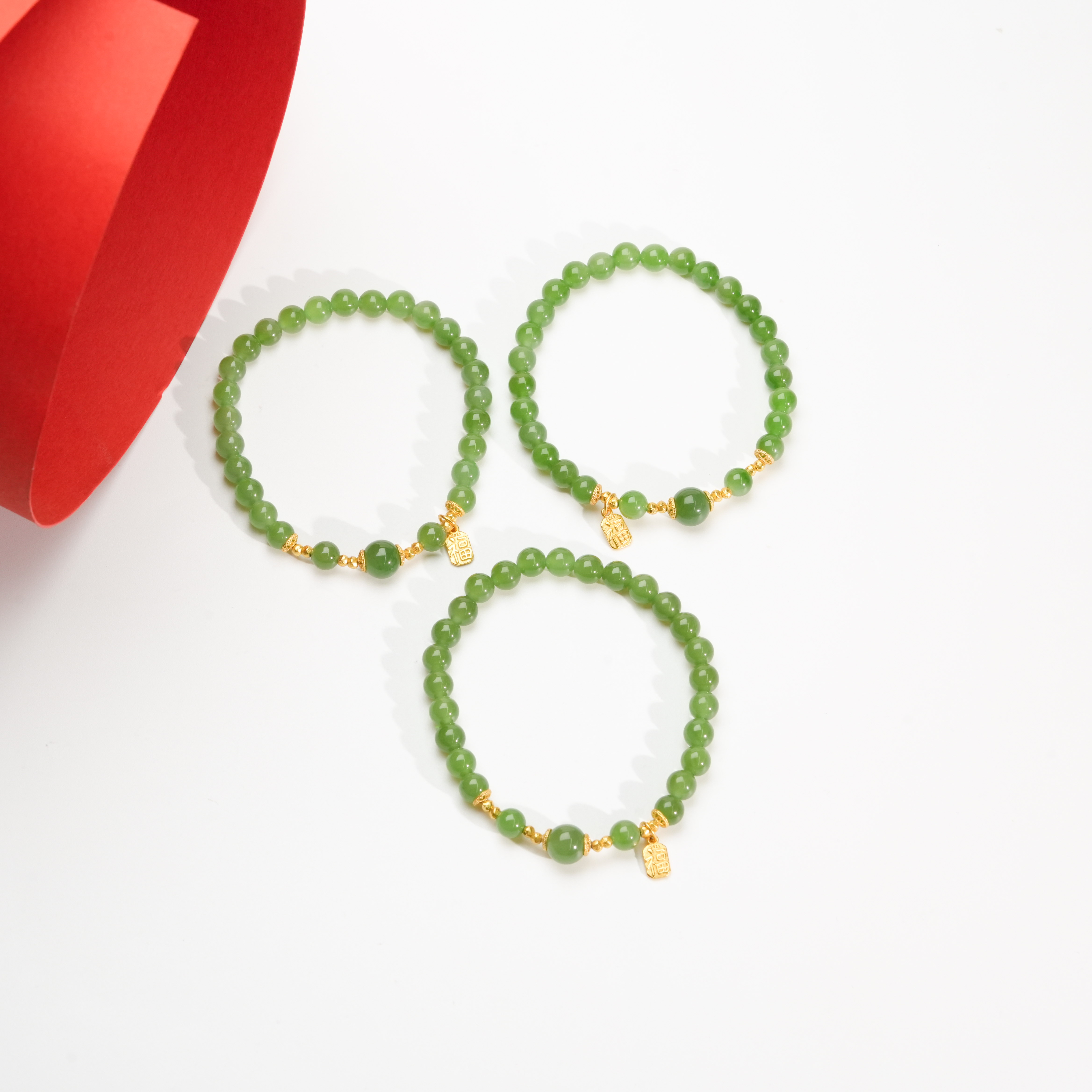 【小北好物】和田玉DIY单圈手串约5.5mm+【多样性发一件】QH54X661