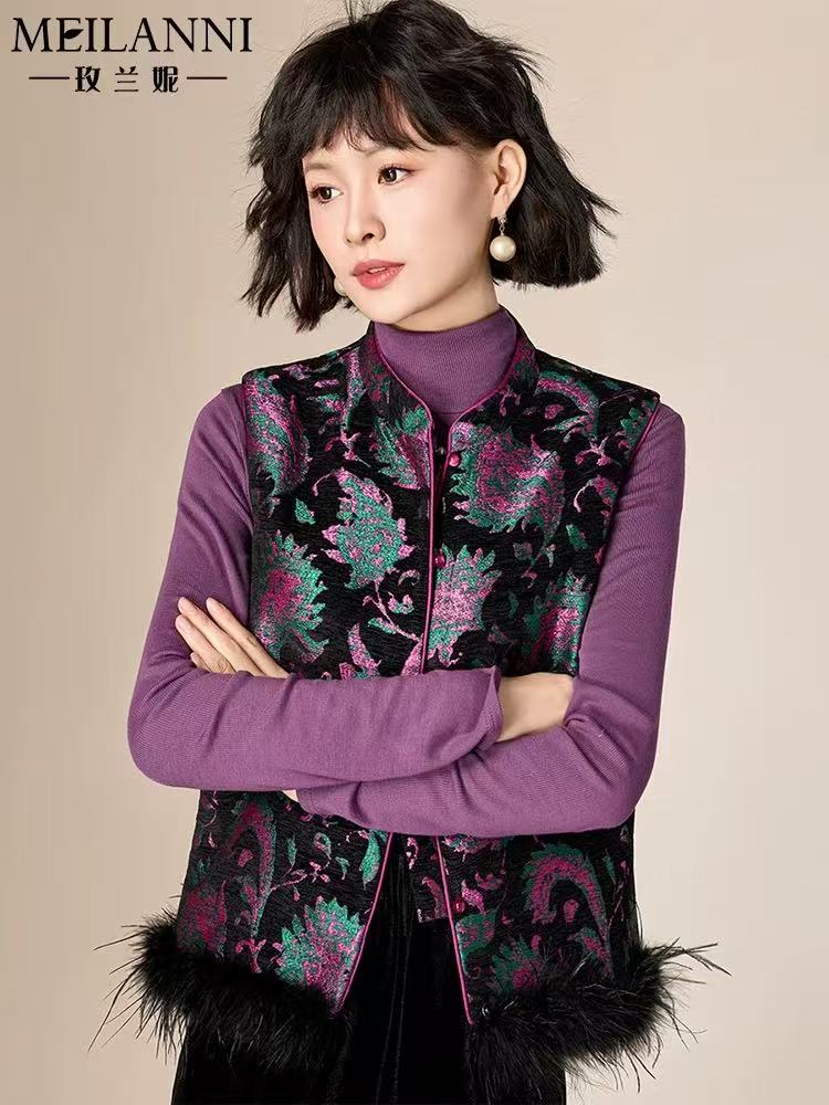 新中式国风马甲女款2025新款秋冬外穿马夹坎肩年轻唐装8931-2510