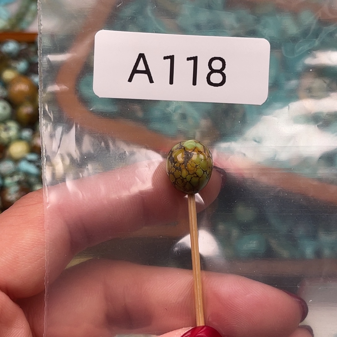 绿松石未镶嵌绿松石珠子