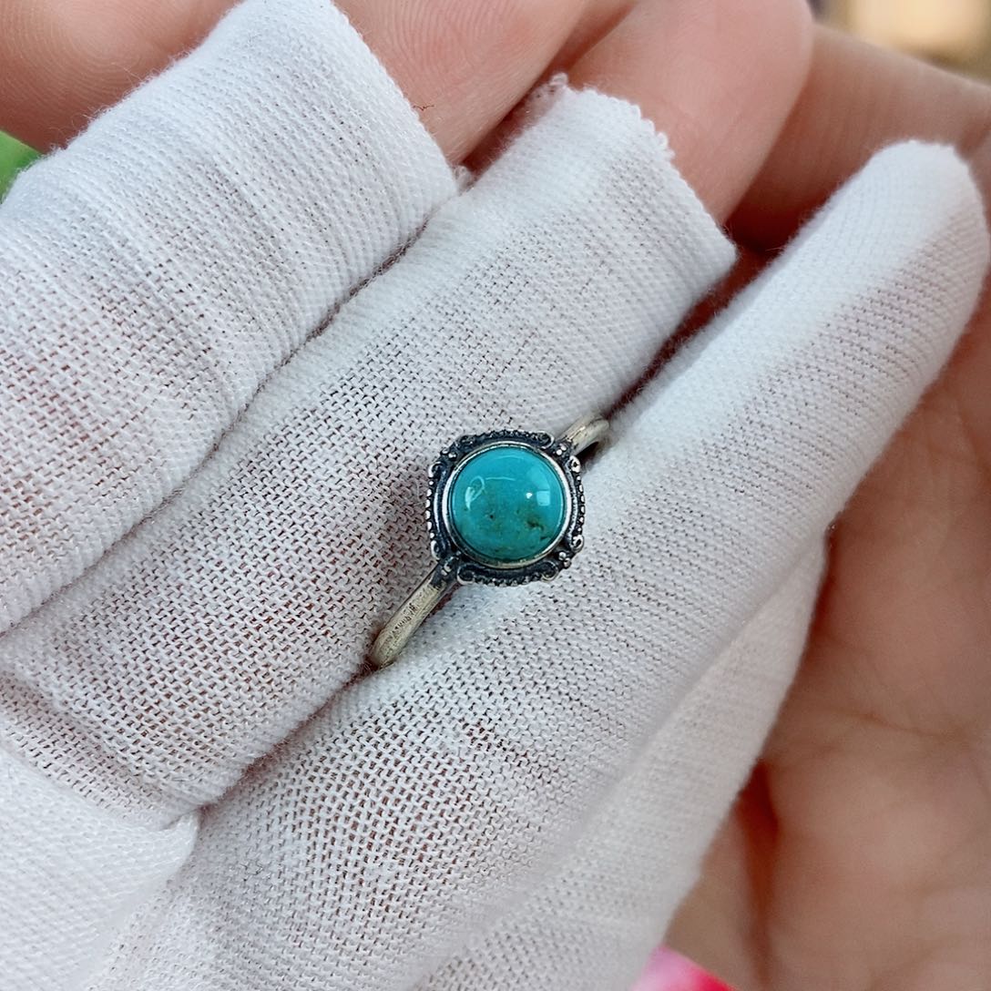 绿松石珠宝奇石银S925镶嵌