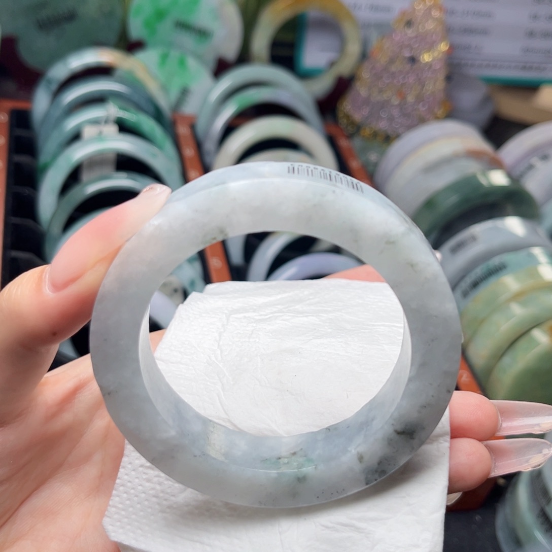 定制翡翠未镶嵌手镯56/59