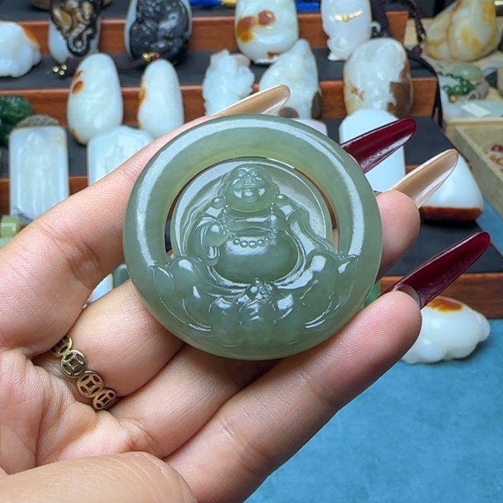 和田玉未镶嵌挂件