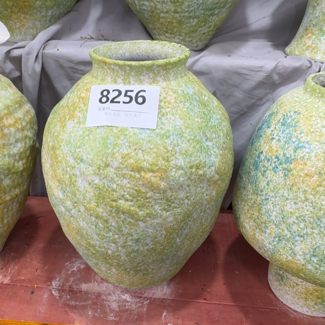 晓****陶摆件景德镇高温花瓶编码8256高36口11默认无孔