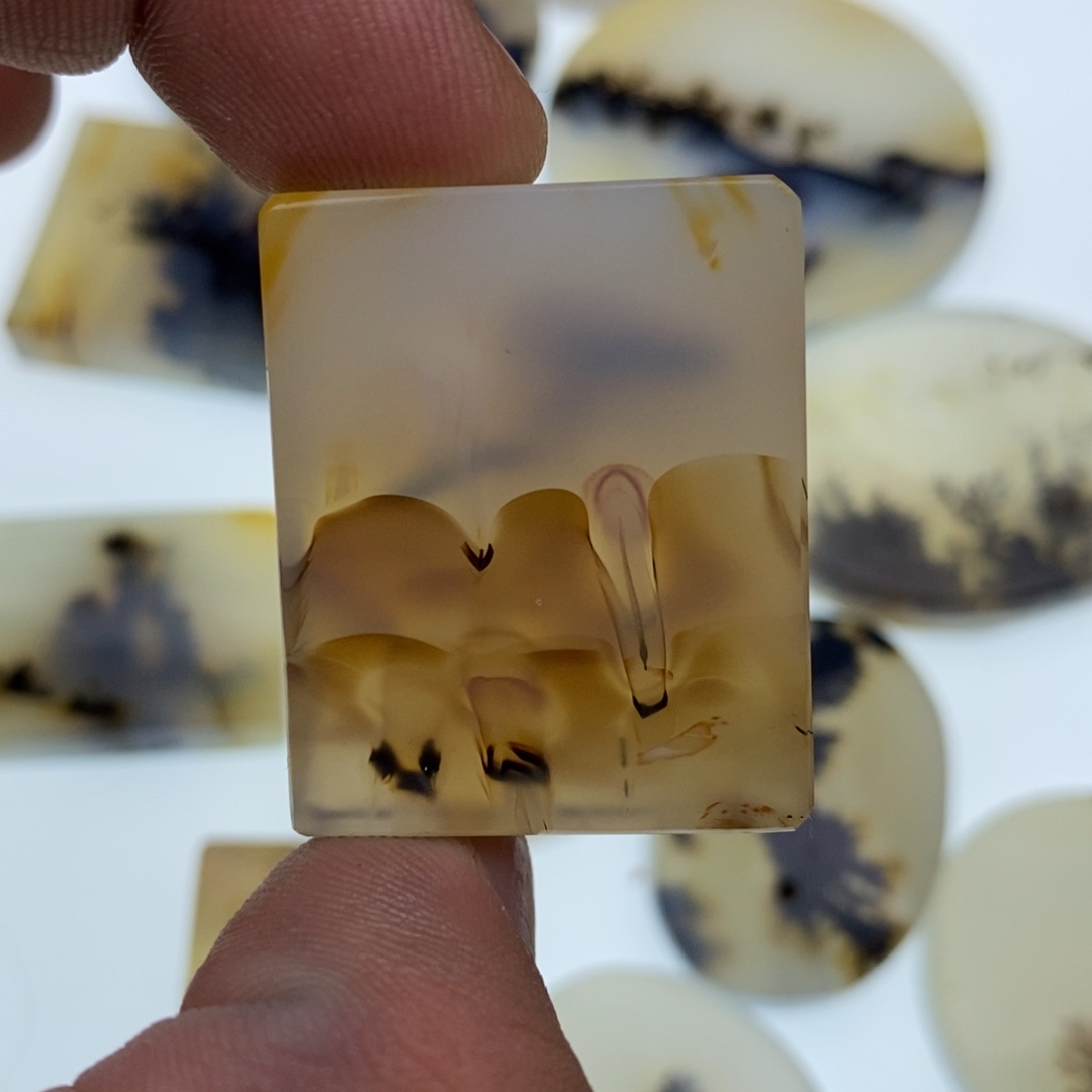 玛瑙/玉髓牌子足银镀金镶嵌