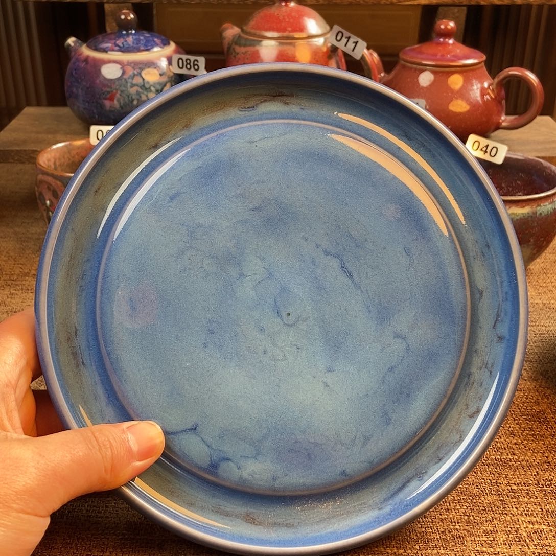 摆件雪**月钧瓷茶壶茶具