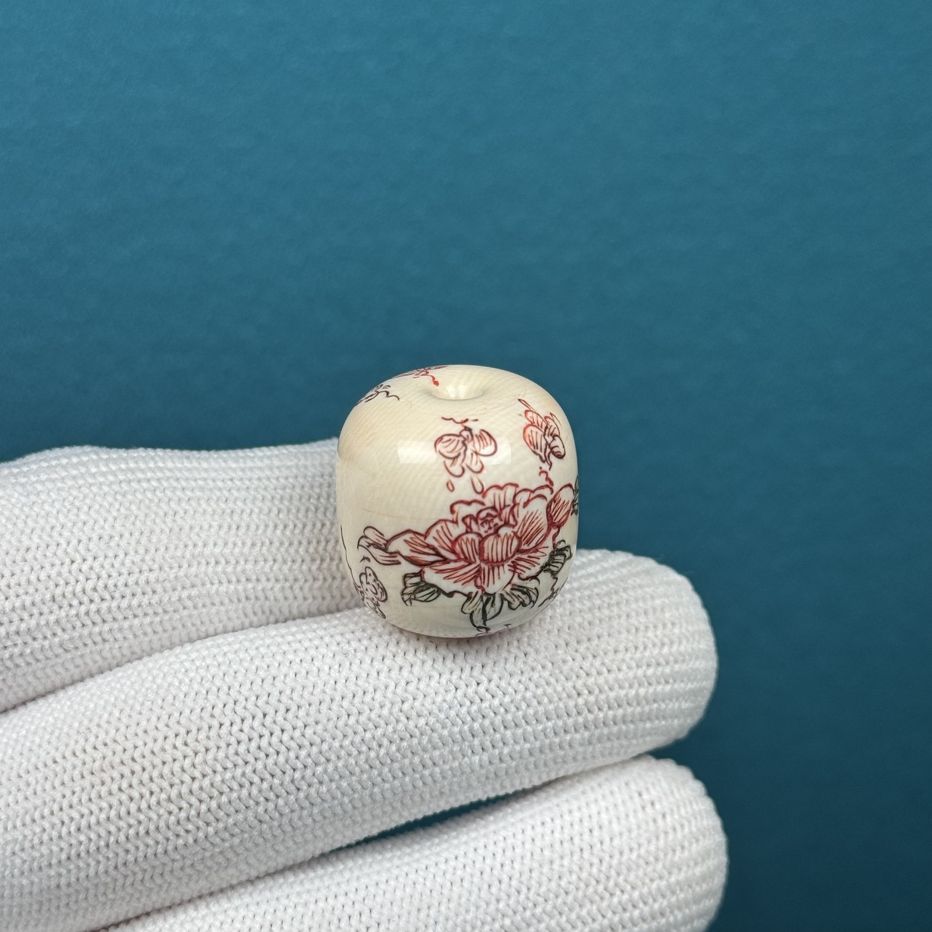 D44-73天然猛犸牙 墩子 19.8*20.4mm一物一图假一罚十