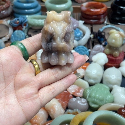 合金石英质玉（黄龙玉）手链