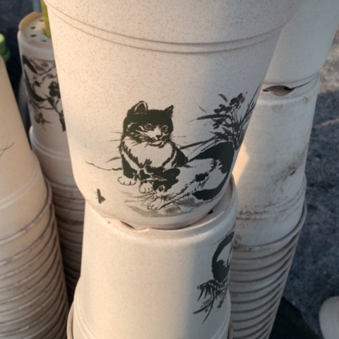 树脂3个兰花盆微瑕