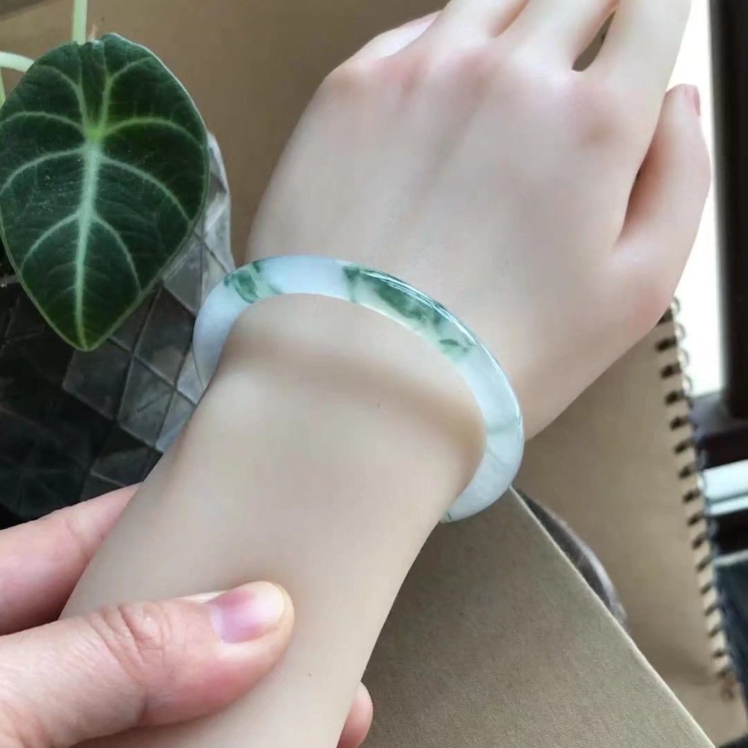 时尚饰品冰透飘花手镯细圆女款淑女礼物