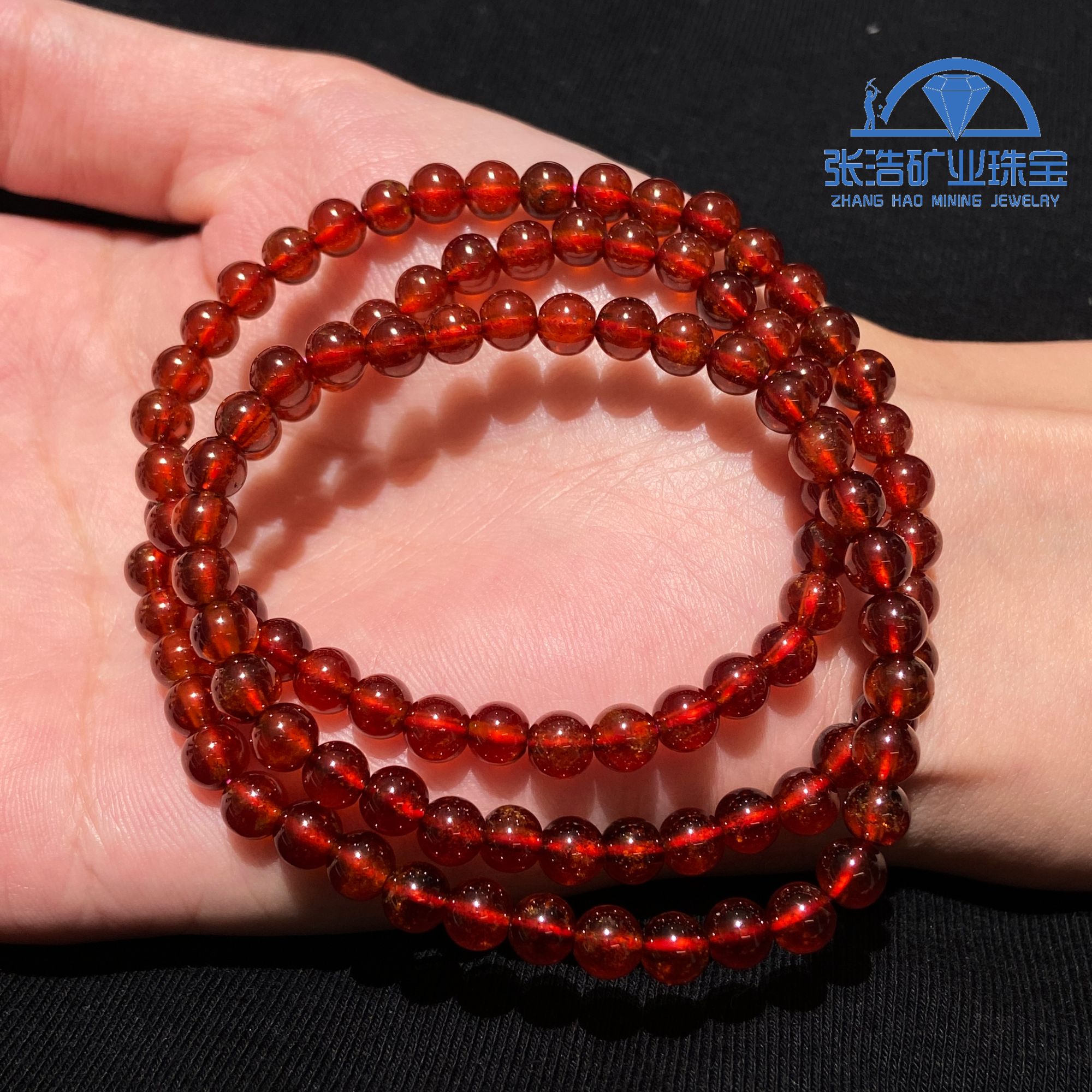 【星浩珠宝】石榴石多圈手串25-6T92K235【多样性发一件】5mm