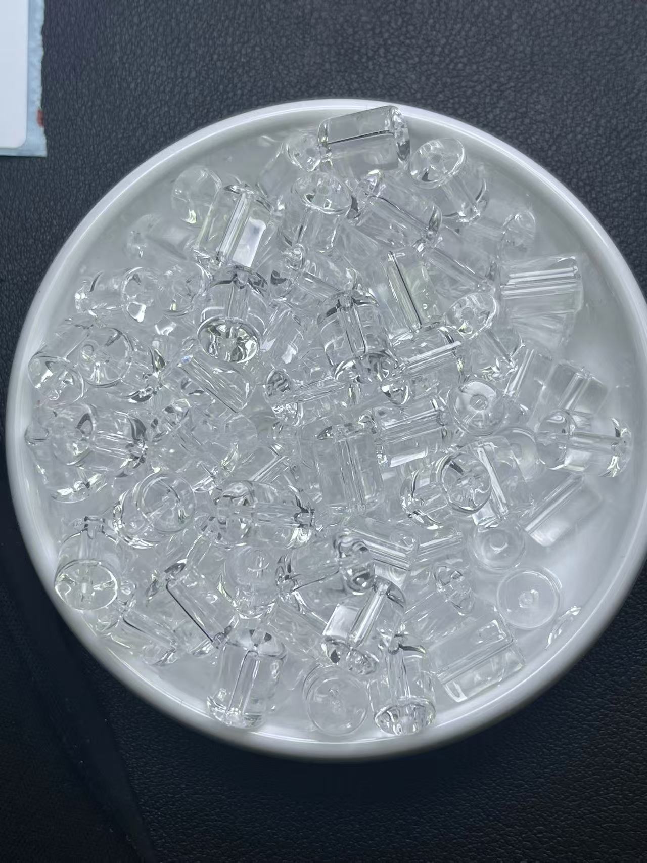 天然珠宝玉石 白水晶长桶珠Y2224 10*7 25颗（赠弹力绳）