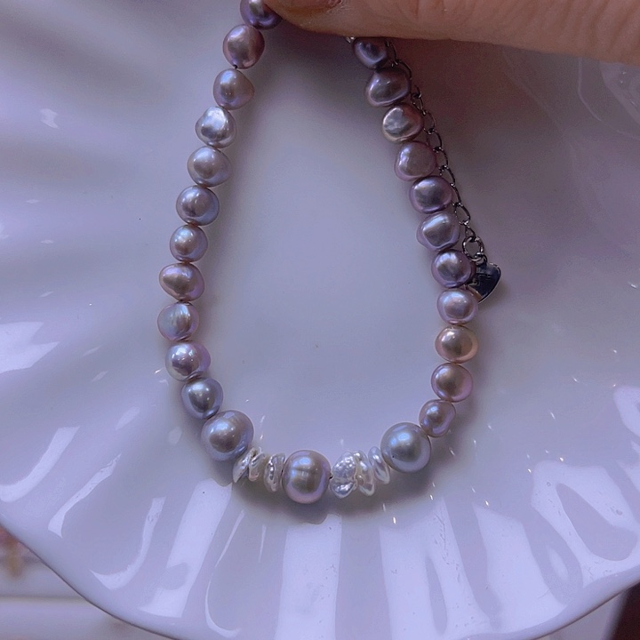 淡水珍珠手绳合金
