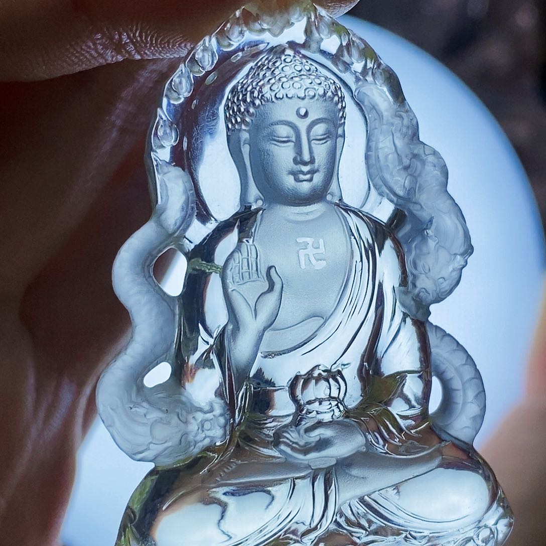 水晶颈饰未镶嵌鬼***堂吊坠