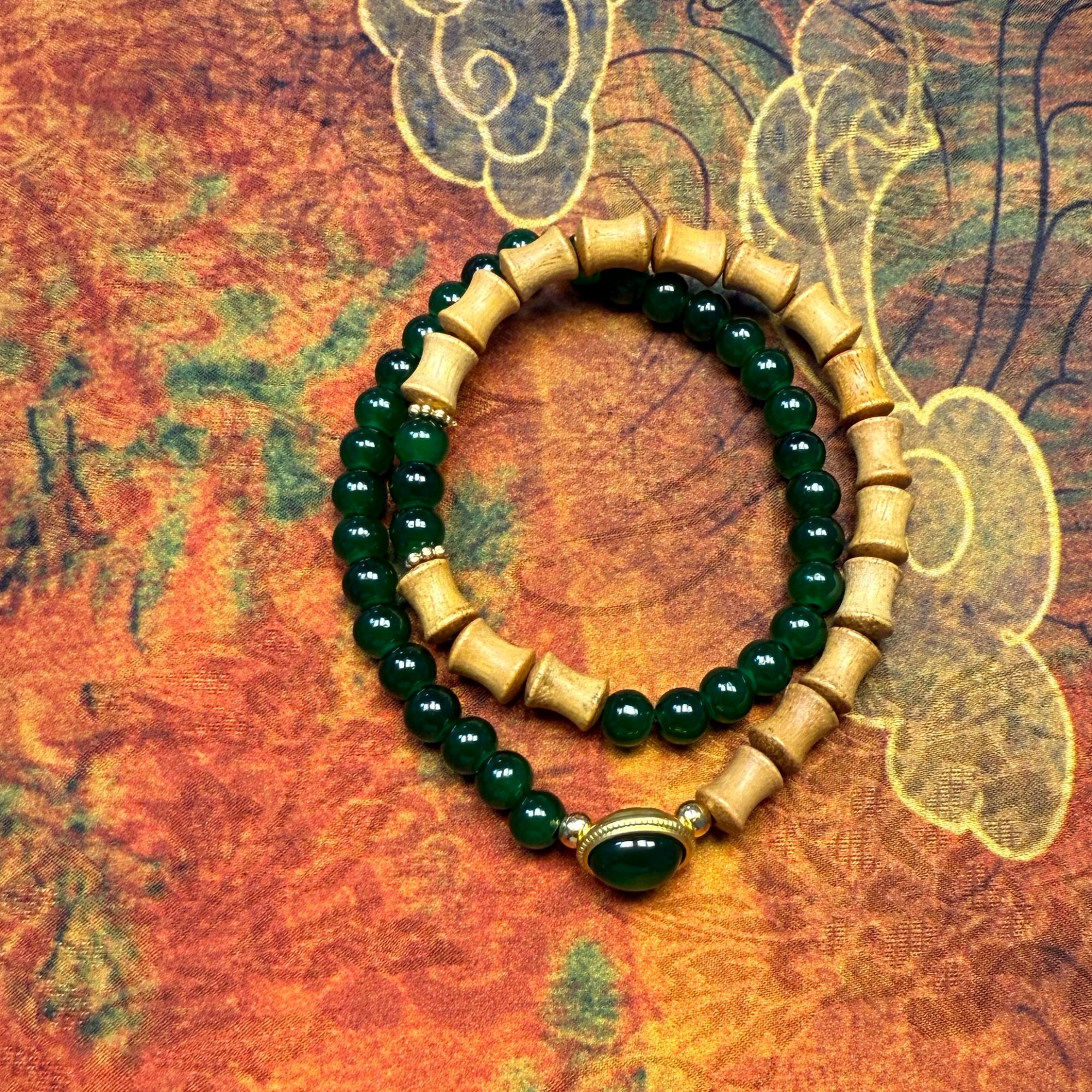 A058芭比檀双圈手串-无礼盒