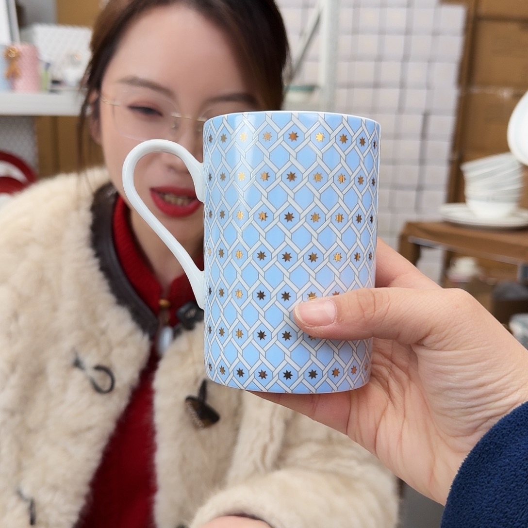 骨瓷高骨马克杯400ml一个外贸骨瓷