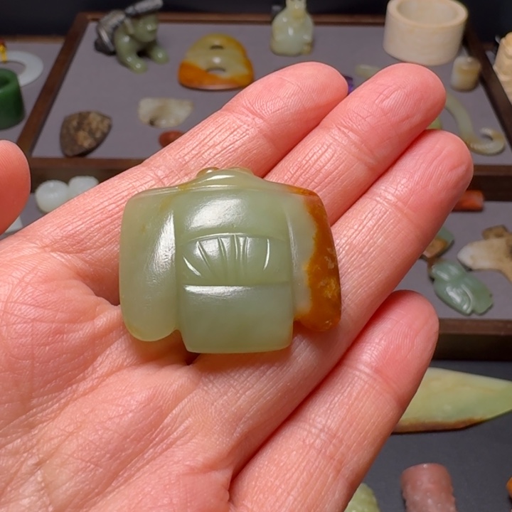 和田玉（糖玉）挂件未镶嵌淡***悦