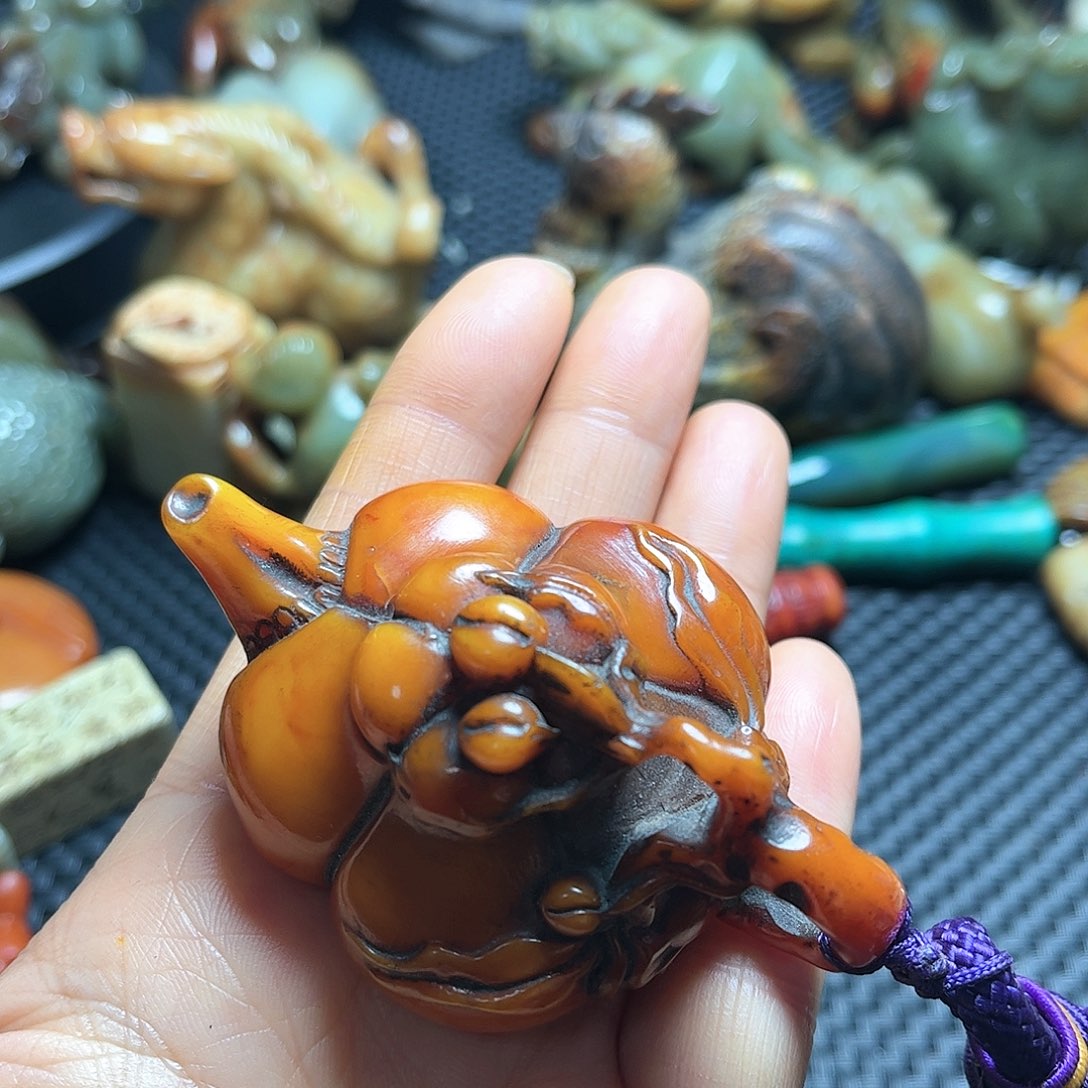 白玉菩提吊坠摆件