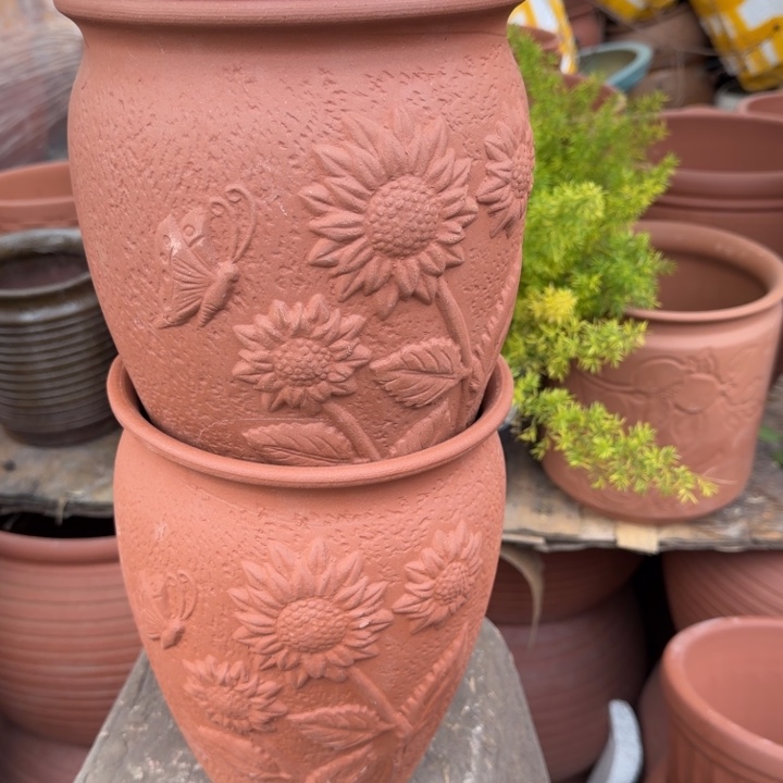 紫砂花盆口19高24宜兴紫砂粗糙正常