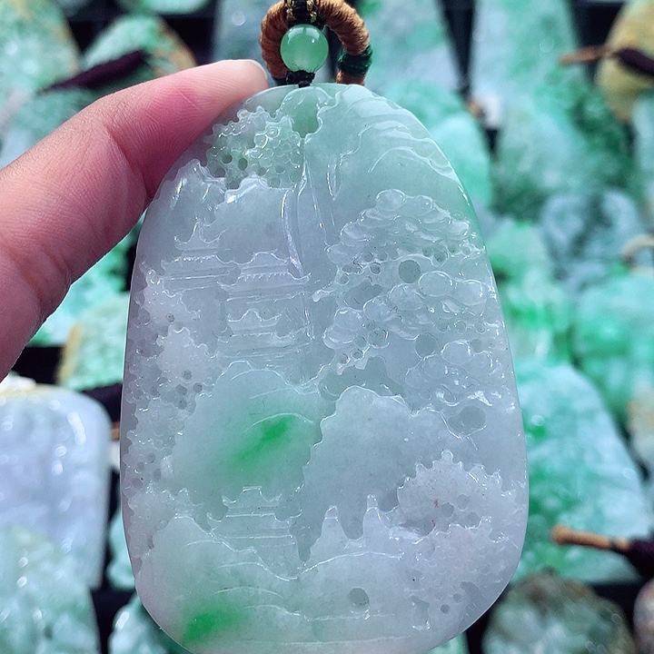 翡翠未镶嵌吊坠(不含链)