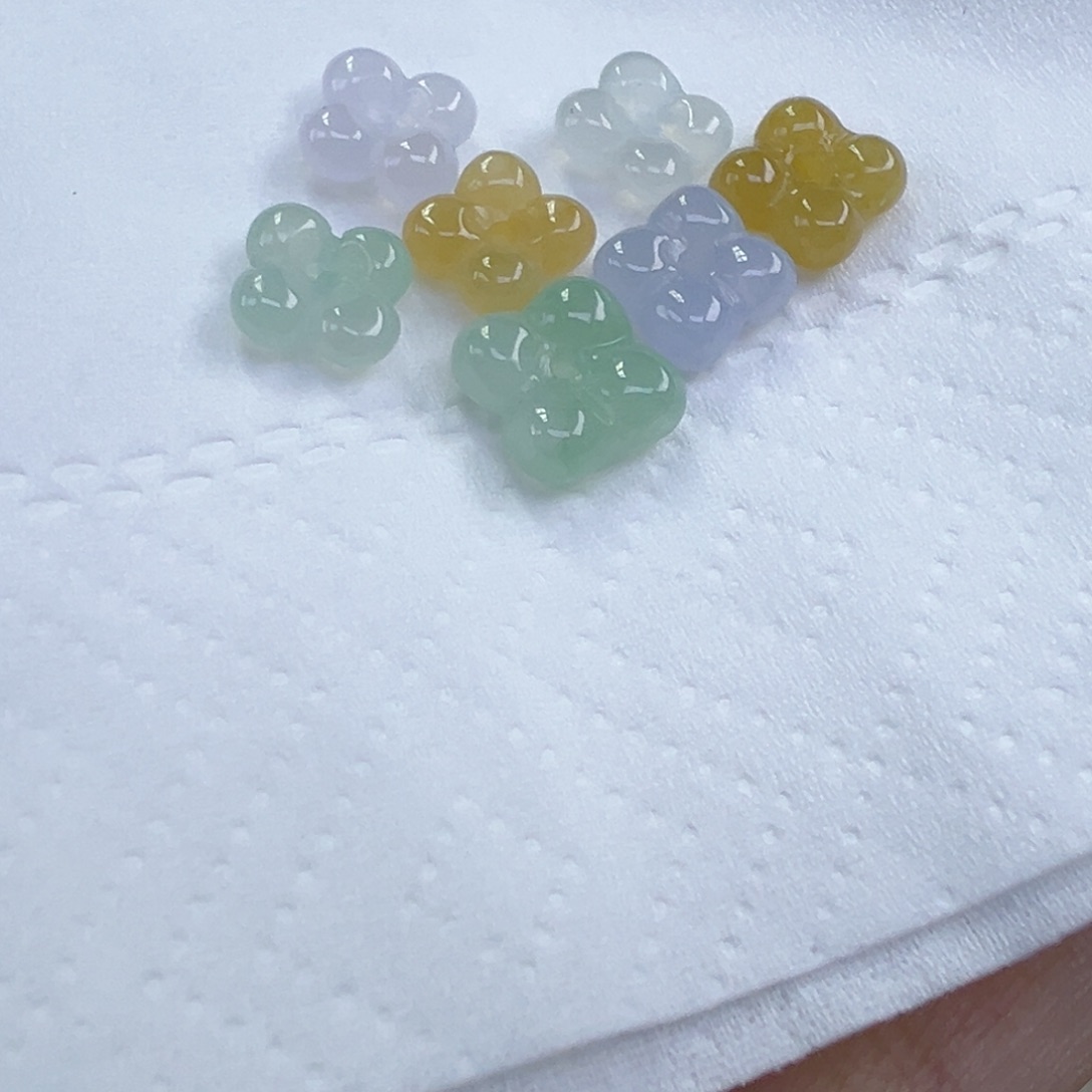 粒***粒翡翠散珠桂花7个，