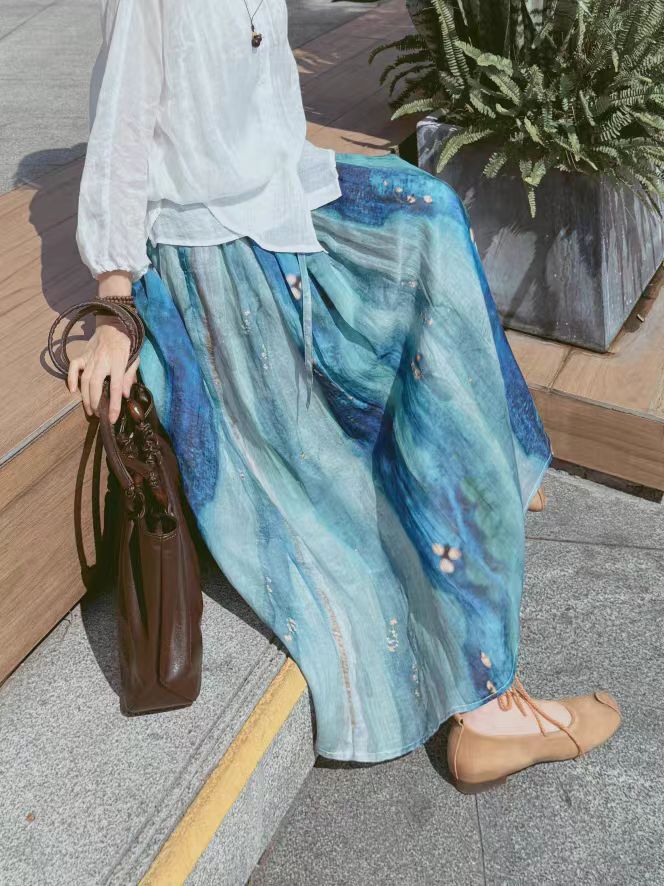 ｜500-599｜孤品合集｜新款高支数纯苎麻文艺显瘦气质透气半裙女