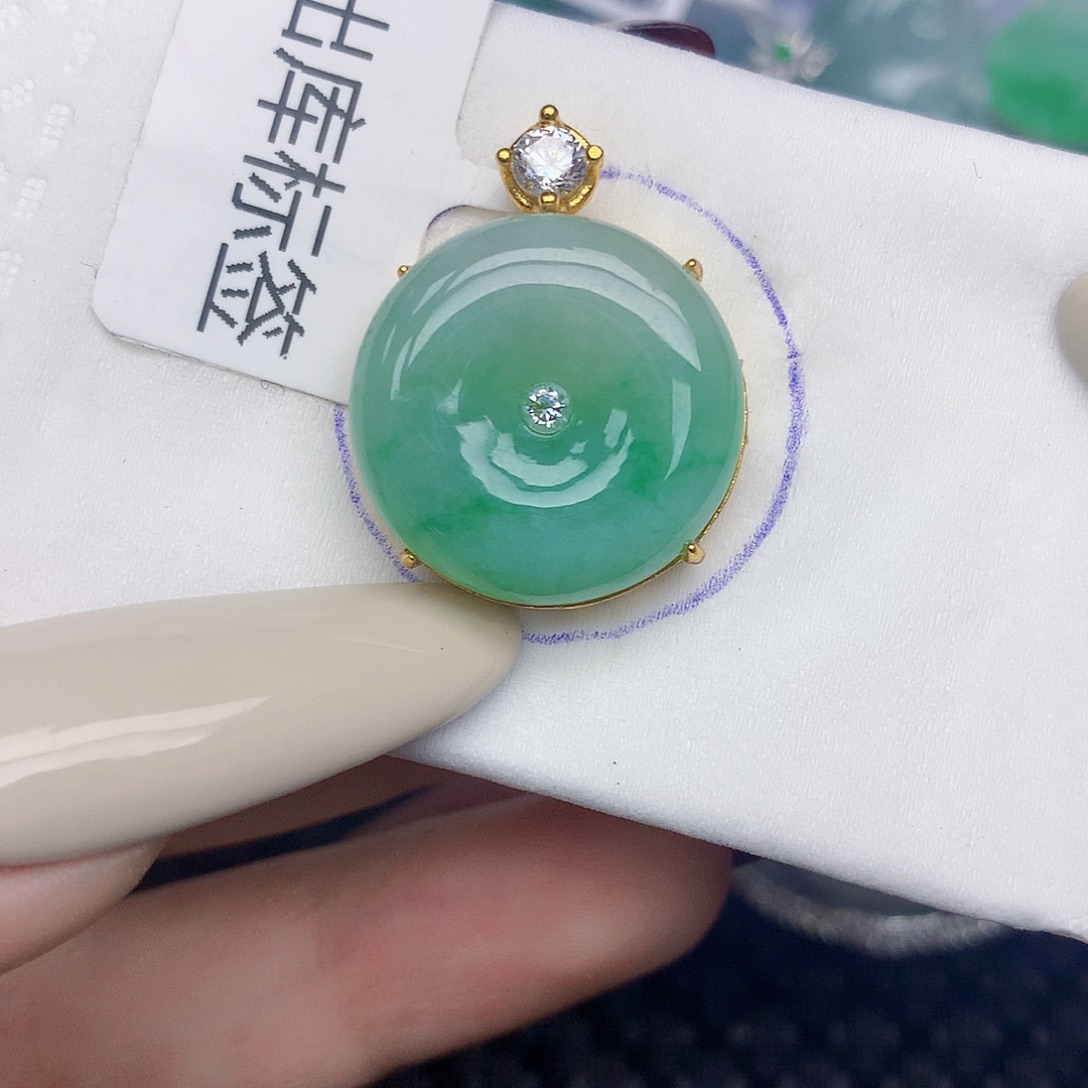 翡翠未镶嵌颈饰天然缅甸翡翠a货百元以上9元证书费自理