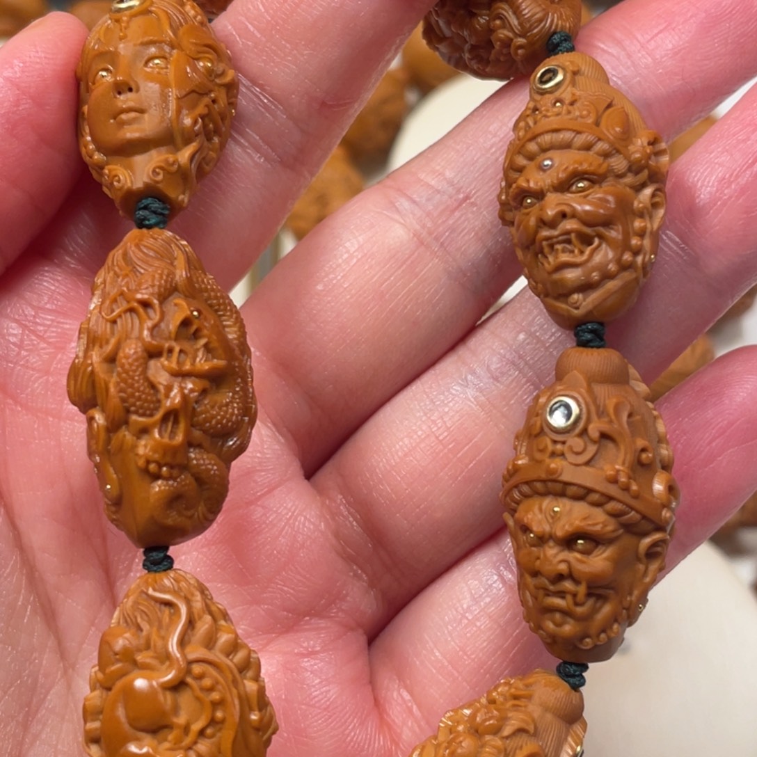 手串/手链橄榄核八宝五色财神